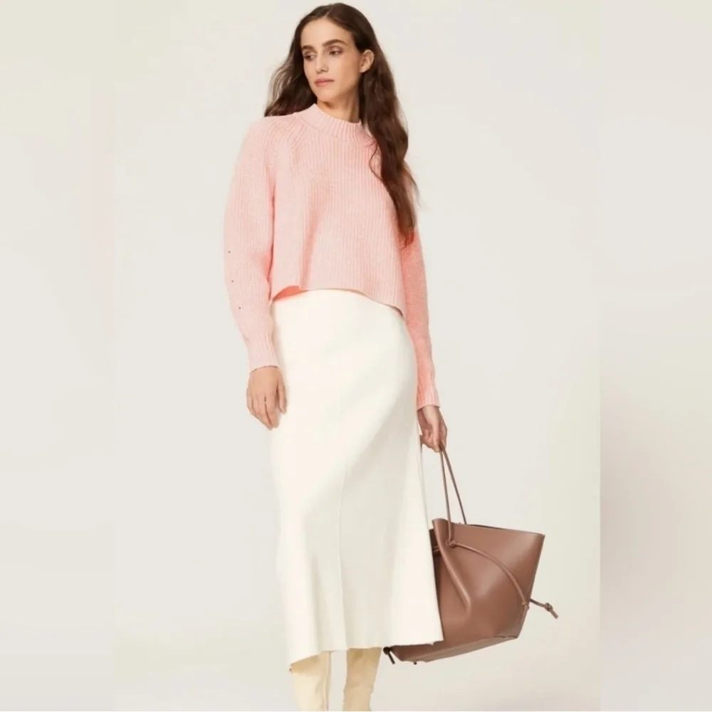 New Club Monaco Pink Crop Sweater Size M - Picture 3 of 13